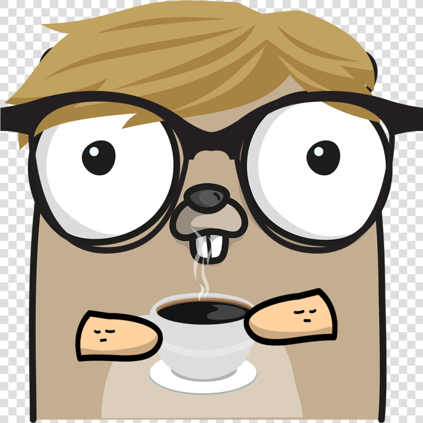 Gopher With Glasses   Png Download   Golang Gopher  Transparent PngTransparent PNG