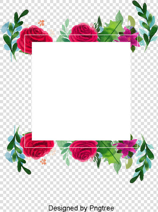 Flower Frame Png Vector Watercolor And Psd   Акварельные Цветы Рамка Пнг  Transparent PngTransparent PNG