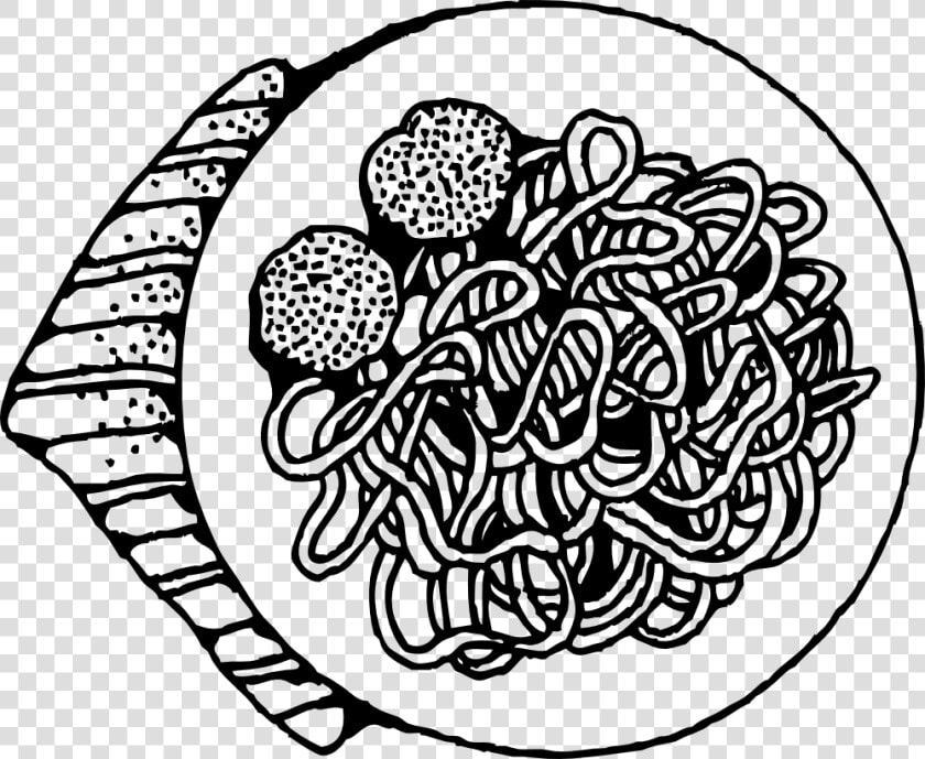 Pasta Clip Art   Pasta Black And White  HD Png DownloadTransparent PNG