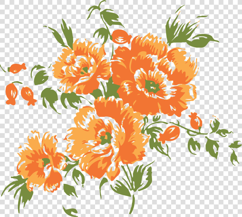 Flower Orange Blossom Clip Art   Orange Flower Clipart  HD Png DownloadTransparent PNG