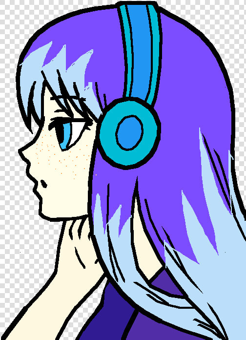 Anime Girl Not Colored  HD Png DownloadTransparent PNG