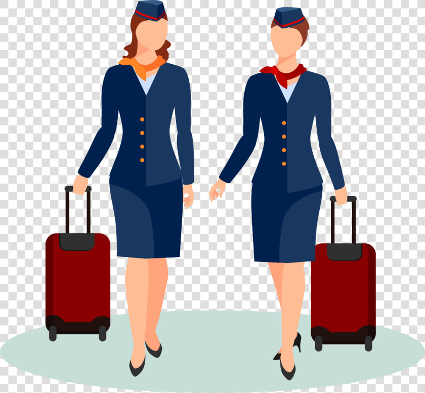 Stewardess Png   Cartoon Transparent Flight Attendant  Png DownloadTransparent PNG