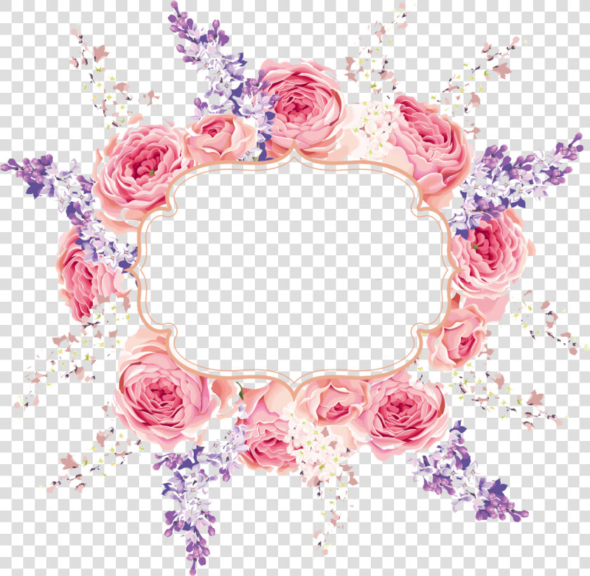 Floral Flowers Frame Flower Wreath Arrangement Pink   Transparent Background Flower Wreath Png  Png DownloadTransparent PNG