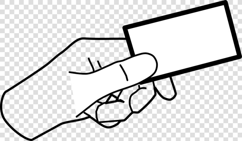 Hand  Card  Holding  Giving  Ticket  Business  Calling   Business Card Clipart Black And White  HD Png DownloadTransparent PNG