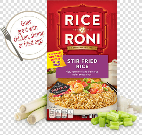 Menu Item Rice A Roni Stir Fried Rice   Rice A Roni Cheddar Broccoli  HD Png DownloadTransparent PNG