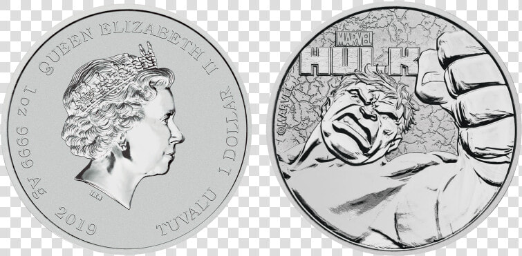 2019 Tuvalu 1 Oz Hulk Silver Coin   Tuvalu Hulk 2019 1 Oz  HD Png DownloadTransparent PNG