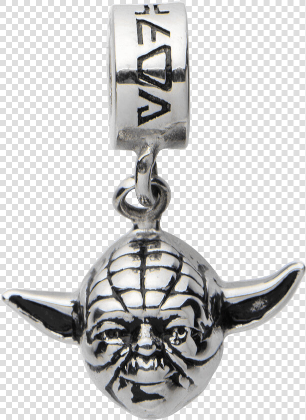 Stainless Steel Star Wars Yoda Head Dangle Charm     Yoda  HD Png DownloadTransparent PNG