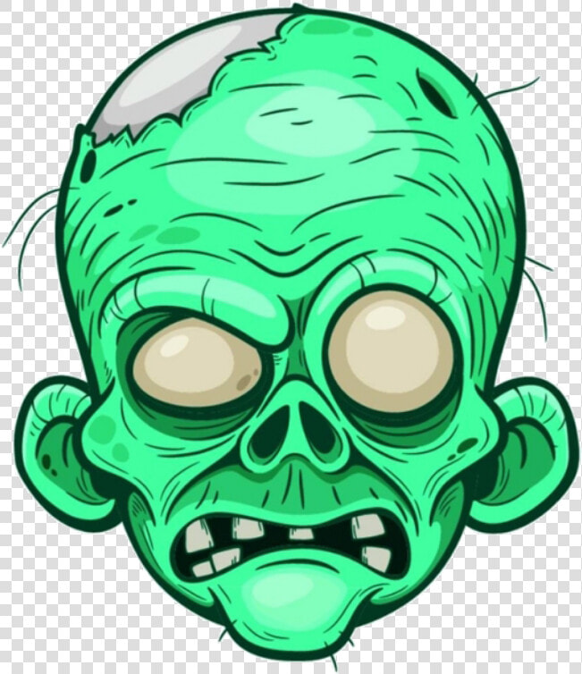  mq  green  skull  skulls  zombie  dead   Cartoon Zombie Faces  HD Png DownloadTransparent PNG