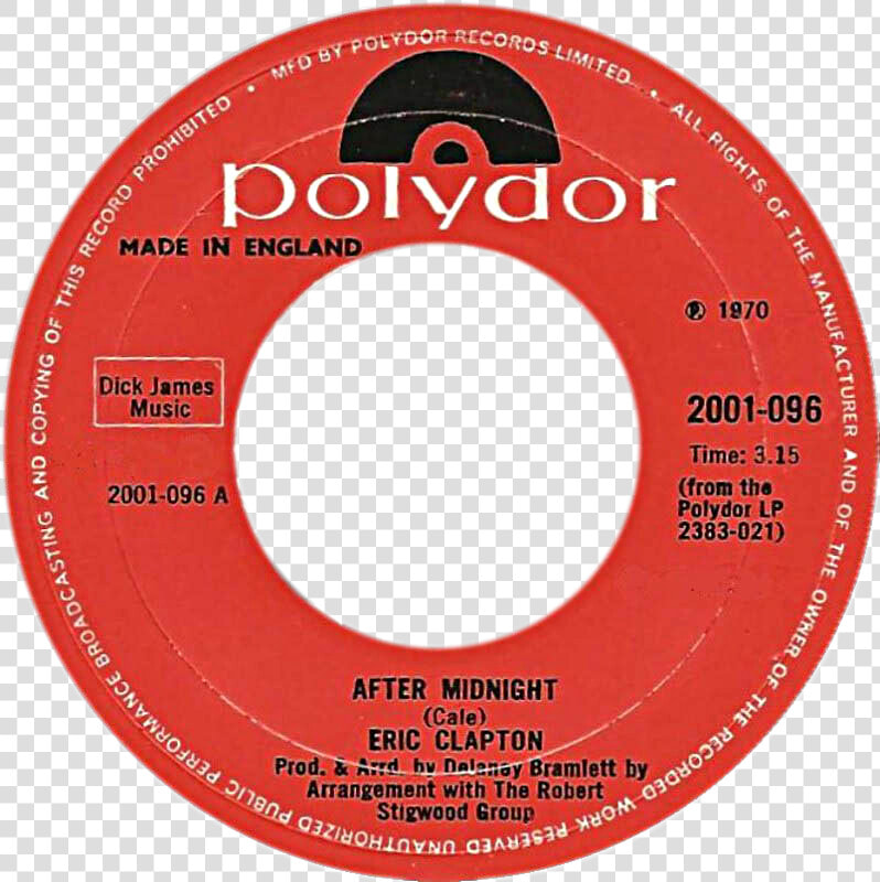 After Midnight By Eric Clapton Uk Vinyl Single   Polydor Records  HD Png DownloadTransparent PNG