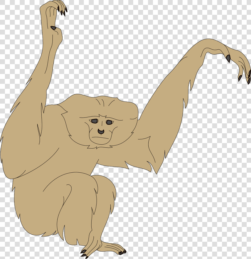 Monkey With Raised Arms Svg Clip Arts   Monkey Arms  HD Png DownloadTransparent PNG