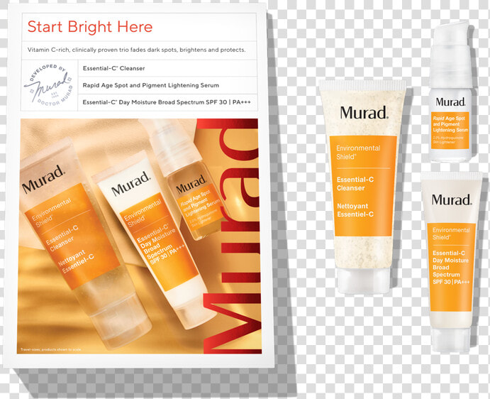 Murad Start Bright Here Rx Kit   Sunscreen  HD Png DownloadTransparent PNG