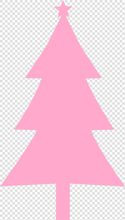 Pink pine Family christmas Decoration   Silhouette Christmas Tree Clipart  HD Png DownloadTransparent PNG