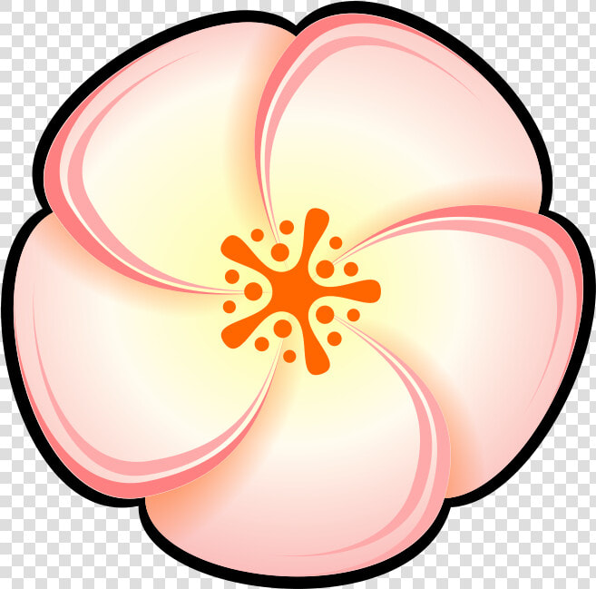 Pink flower peach   Peach Color Cartoon  HD Png DownloadTransparent PNG