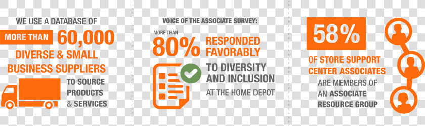 Diversity Statistics   Home Depot Voice Of The Customer  HD Png DownloadTransparent PNG