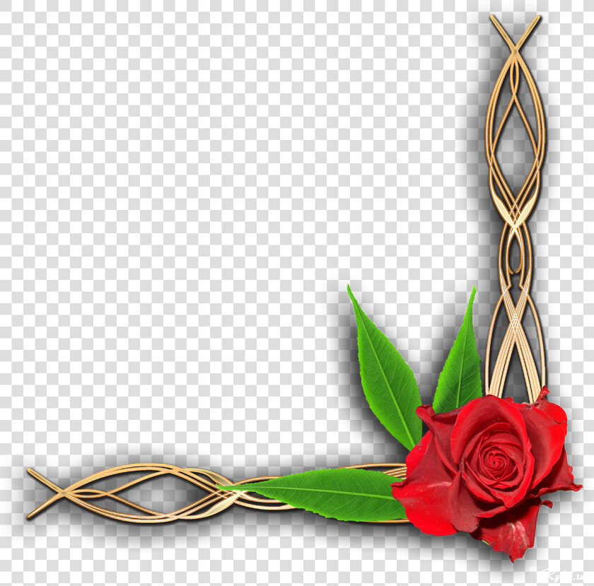 Decorative Corner Png   Corner Border With Flower Png  Transparent PngTransparent PNG