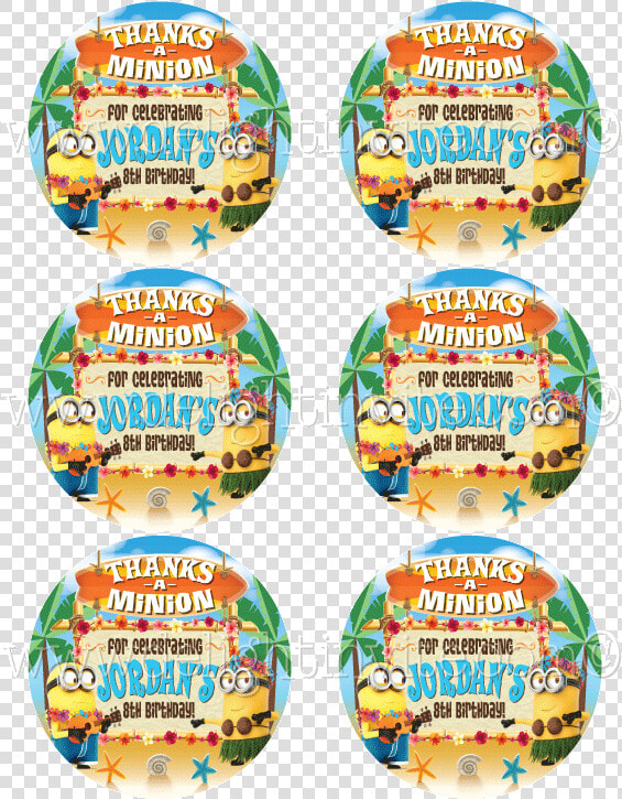 Luau Pool Party Minions Sticker Tags  HD Png DownloadTransparent PNG