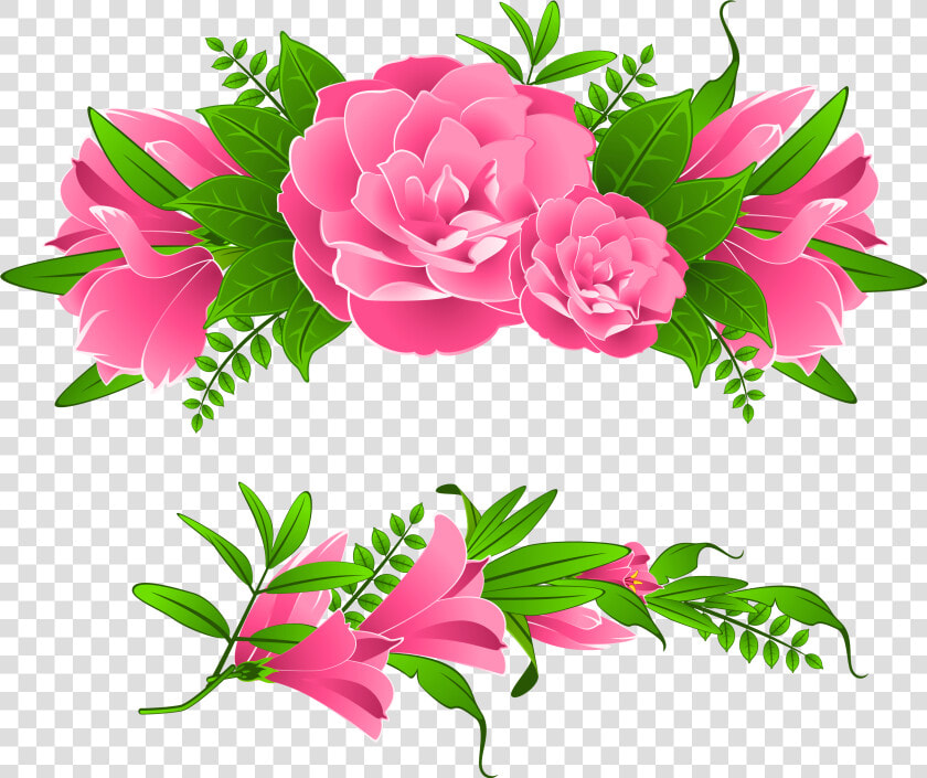 4 2 Flowers Borders Free Png Image   Pink Flowers Border Clip Art  Transparent PngTransparent PNG