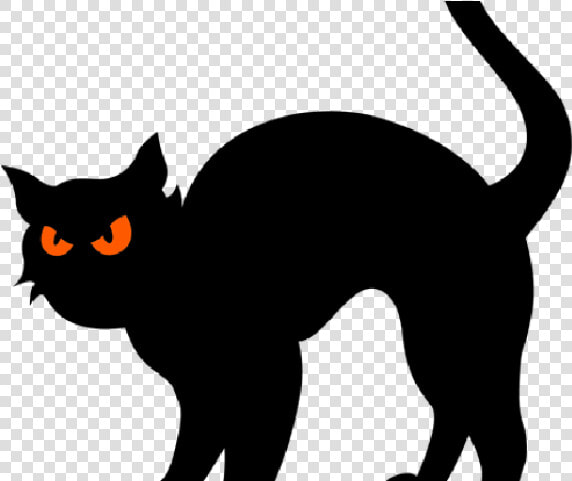 Black Cat Clipart   Silhouette Halloween Cat Clipart  HD Png DownloadTransparent PNG