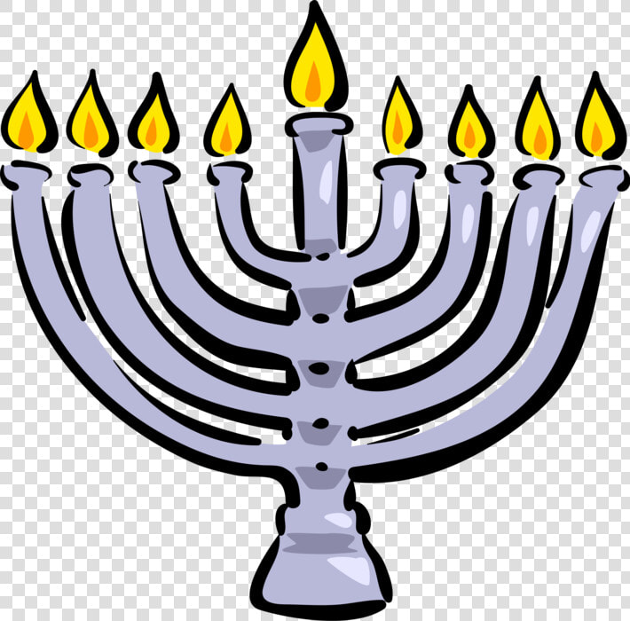 Vector Illustration Of Jewish Chanukah Hanukkah Menorah  HD Png DownloadTransparent PNG