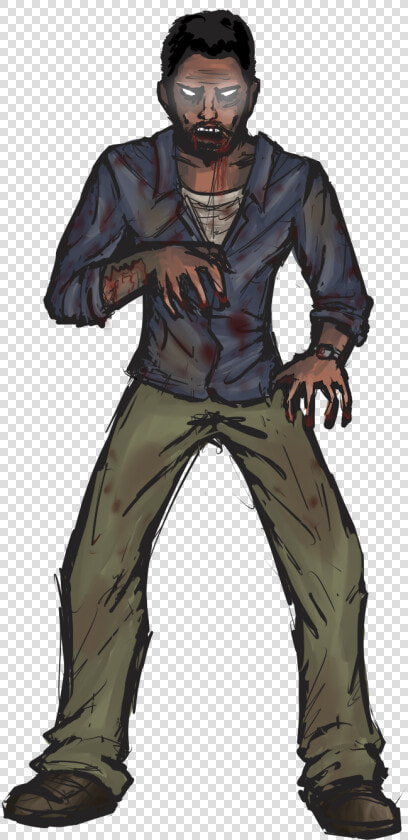 Zombie Walking Png   Walking Dead Zombie Lee  Transparent PngTransparent PNG