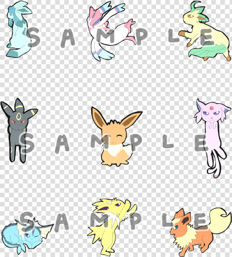 Eeveelutions   Cartoon  HD Png DownloadTransparent PNG