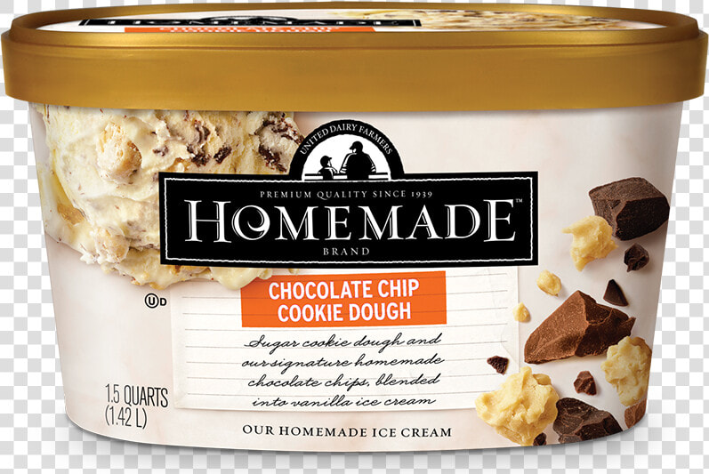 Homemade Brand Chocolate Chip Cookie Dough Ice Cream   Homemade Brand Ice Cream  HD Png DownloadTransparent PNG