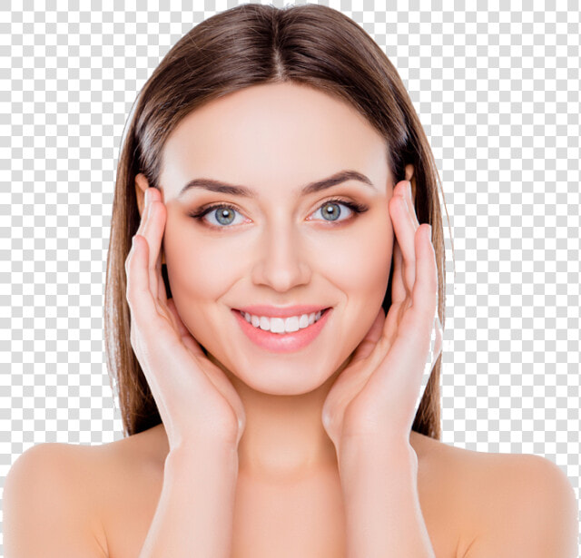 Treatment Beautiful Woman Touching Her Cheeks In Rochester    Facial  HD Png DownloadTransparent PNG