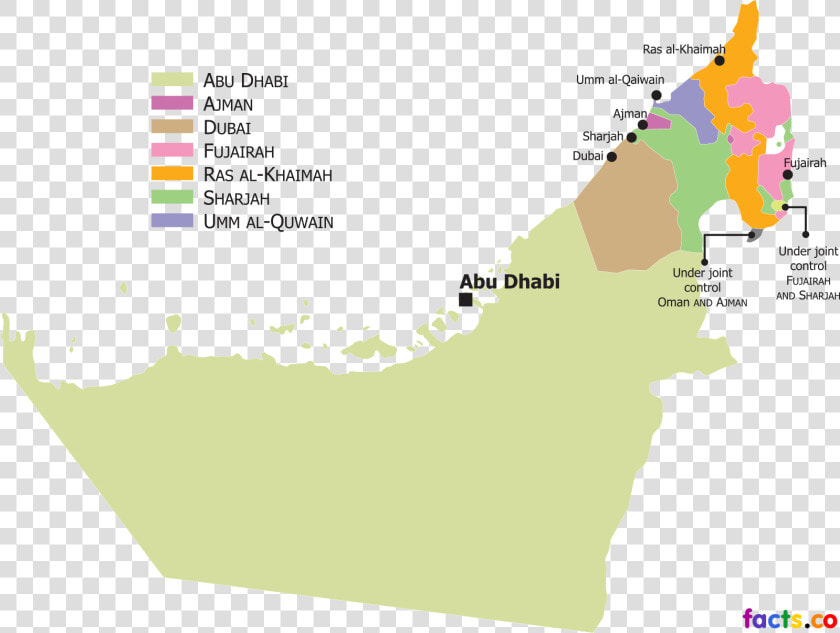 Uaestatesmap   States Of Uae  HD Png DownloadTransparent PNG