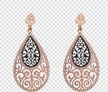 Shiyaya Earring Stud Teardrop Black Rose Gold  Gold   Gold  HD Png DownloadTransparent PNG