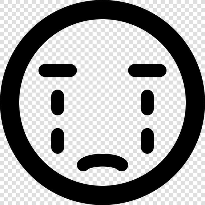 Crying Emoticon Smiley Face Comments With Crying Smiley   Smile Logo Black And White  HD Png DownloadTransparent PNG