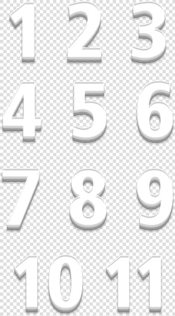 Number   Numeros Png 1 10  Transparent PngTransparent PNG