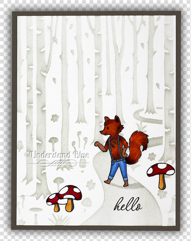 Into The Woods Card By Understand Blue   Hero Arts Into The Woods Stencil  HD Png DownloadTransparent PNG