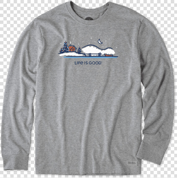 Life Is Good Men S Winter On The Water Crusher Tee   Life Is Good  HD Png DownloadTransparent PNG