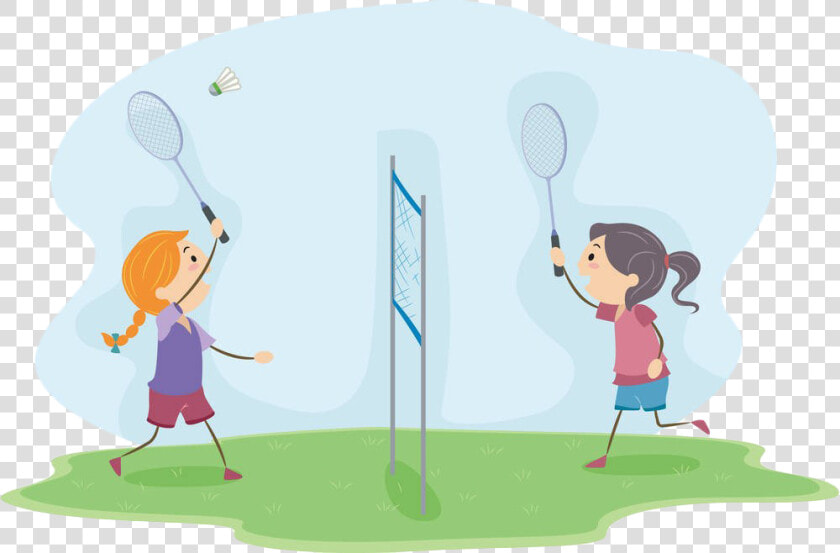 Colors Clipart Badminton   Play Badminton Cartoon  HD Png DownloadTransparent PNG