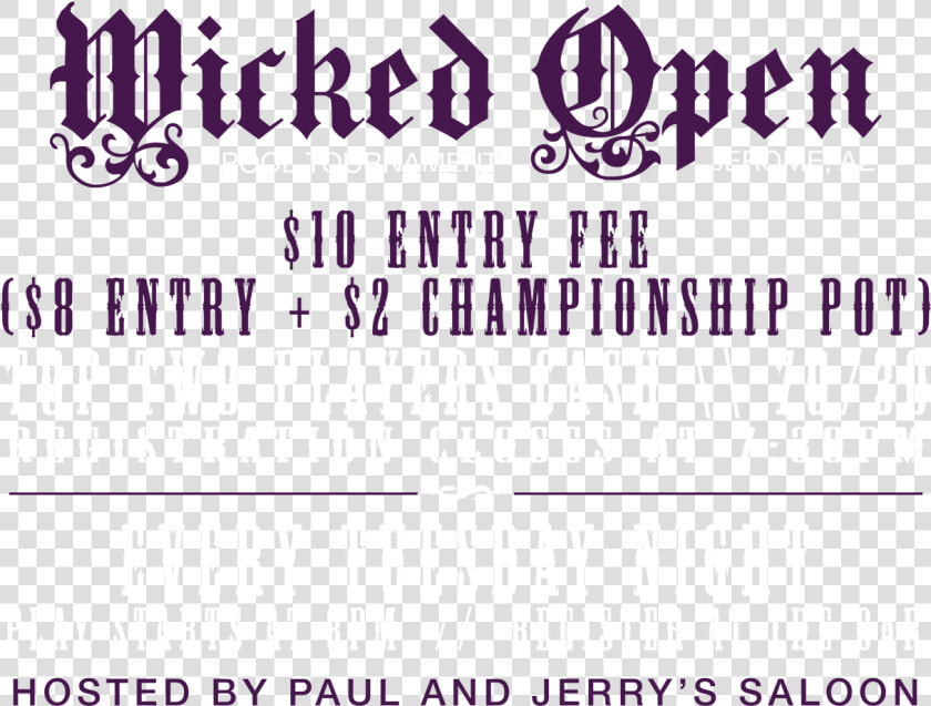 Jerome Wicked Open 8 Ball And 9 Ball Tournaments Pool  HD Png DownloadTransparent PNG