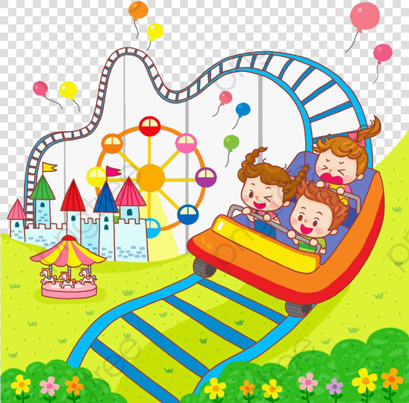 Transparent Amusement Park Clip Art   Animated Roller Coaster Clipart  HD Png DownloadTransparent PNG