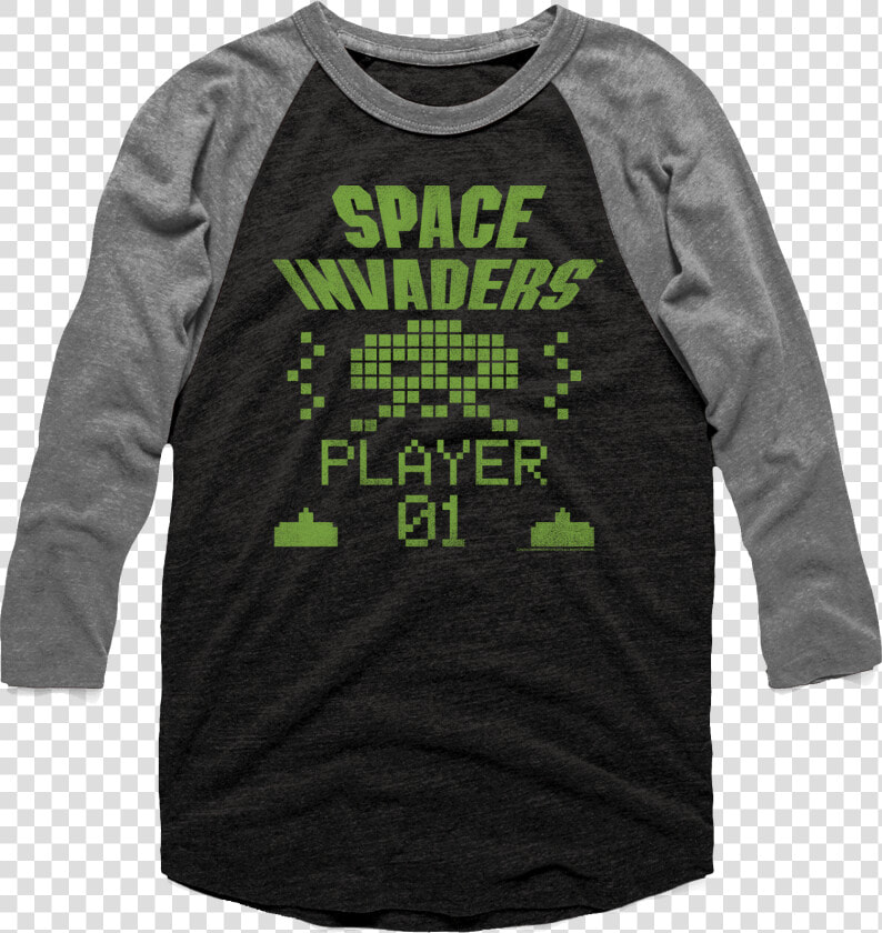 Space Invaders Raglan Baseball Shirt   Space Invaders  HD Png DownloadTransparent PNG