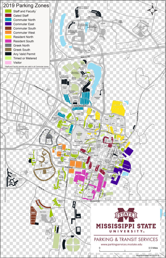 Updated Graduation Parking Map   Mississippi State University Campus Map  HD Png DownloadTransparent PNG