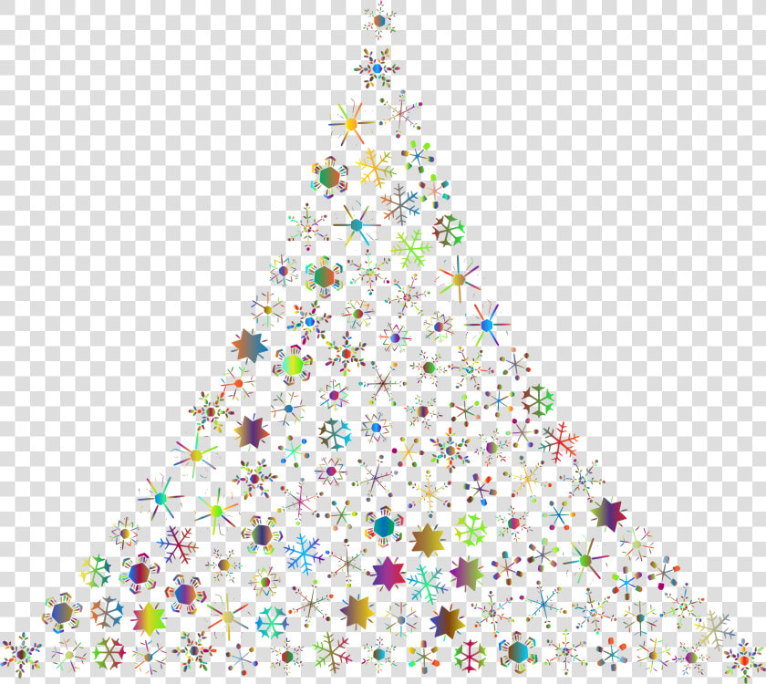 Prismatic Snowflake Christmas Tree 2 No Background   Abstract Christmas Tree Vector Png  Transparent PngTransparent PNG