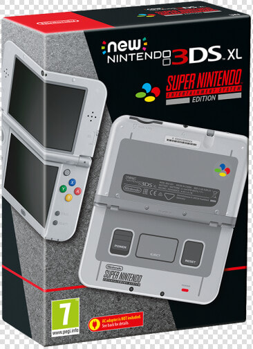 Ci Nintendods Bundles 3ds Snes Pegi   New 3ds Xl Snes Edition  HD Png DownloadTransparent PNG