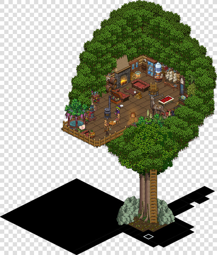 Habbo Sulake Tree House Free Hq Image Clipart   Tree House Habbo  HD Png DownloadTransparent PNG