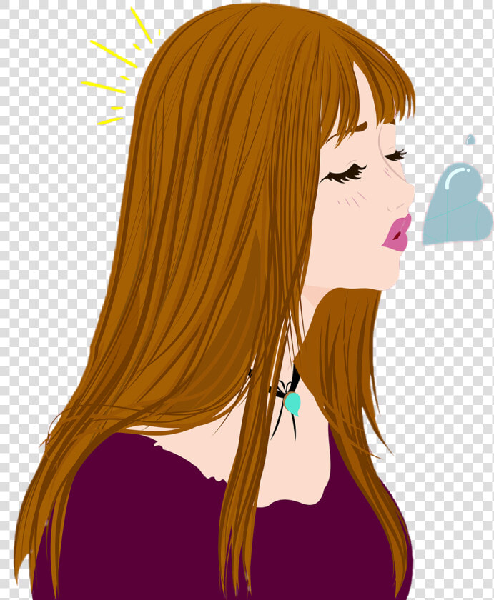  femme  rosto  mulher  beijo  girl  drawing  bela  bella   Gambar Kartun Cewek Rambut Pendek  HD Png DownloadTransparent PNG