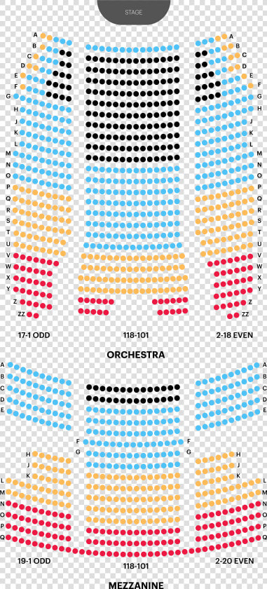 August Wilson Theatre Seating Chart Map  HD Png DownloadTransparent PNG