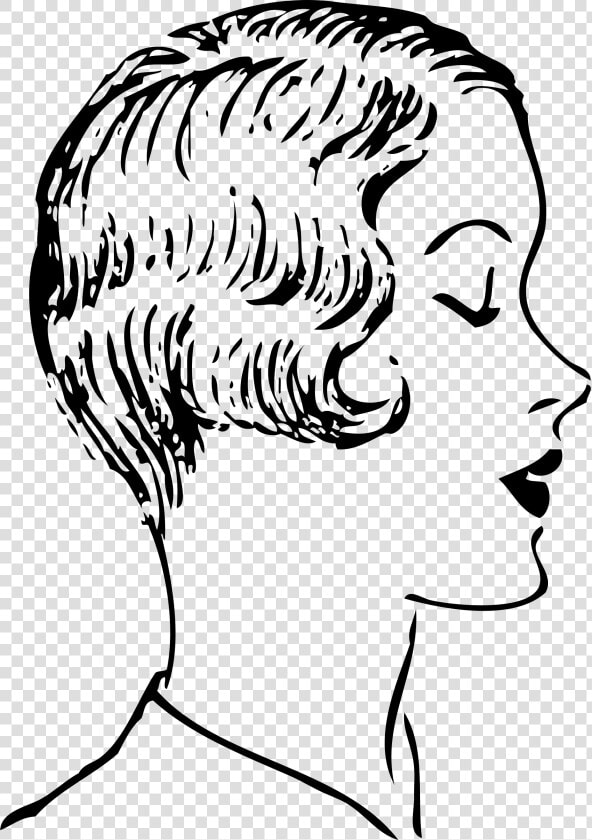 Woman S Bob Haircut 1 Clip Arts   Cut Hair Clip Art Black And White  HD Png DownloadTransparent PNG