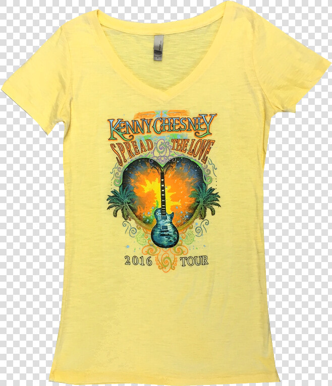 Kenny Chesney 2016 Ladies Banana Cream V Neck Tee   Active Shirt  HD Png DownloadTransparent PNG