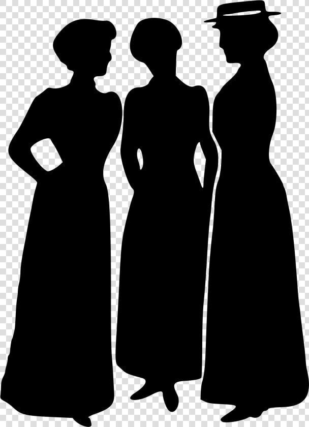 Chat Chatting Clique Ladies Png Image Victorian Woman   Woman Transparent Victorian Silhouette  Png DownloadTransparent PNG