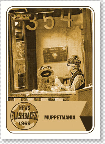 Sesame Street 2018 Topps Heritage Baseball News Flashbacks   Picture Frame  HD Png DownloadTransparent PNG