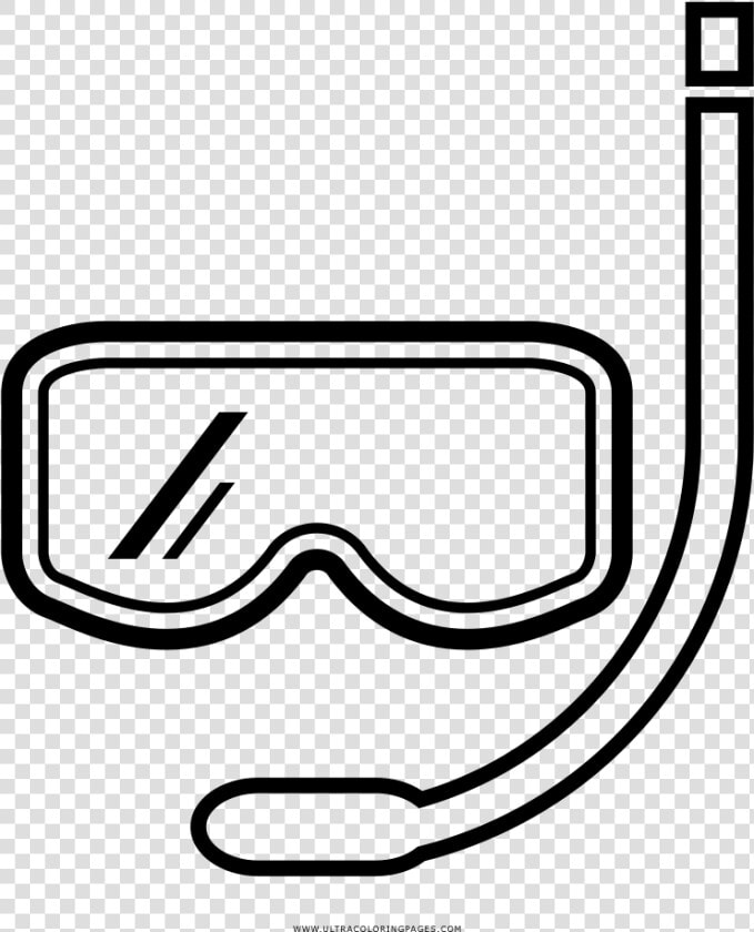 Scuba Mask Coloring Page   Mascara De Buceo Para Colorear  HD Png DownloadTransparent PNG