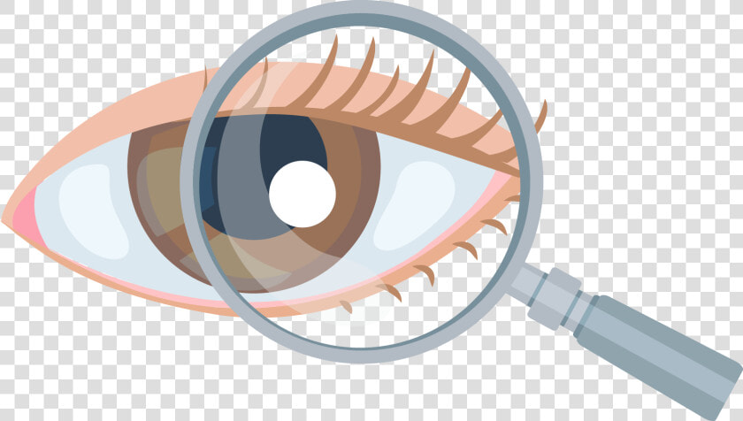 Eye Ophthalmology On Glasses   Eye With Magnifying Glass  HD Png DownloadTransparent PNG