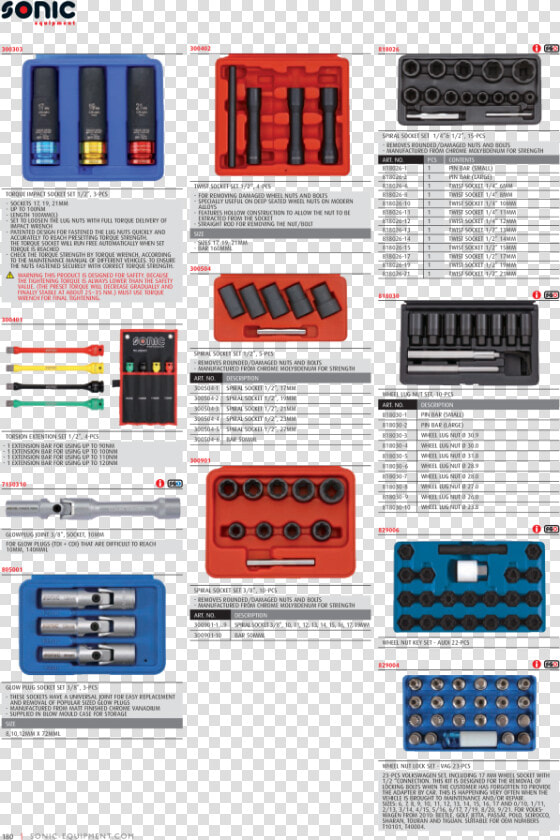 Sonic Equipment Main Catalog Tools Torque Special Tools   Sonic Equipment  HD Png DownloadTransparent PNG